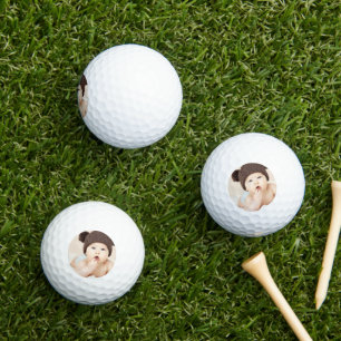 Create Your Own Custom Kids Children Photo Modern Golf Balls