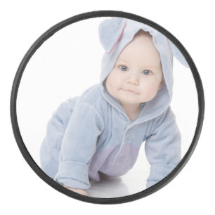 Create Your Own Custom Kids Children Photo Modern Hockey Puck