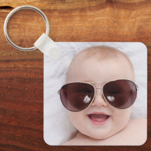 Create Your Own Custom Kids Children Photo Modern Key Ring