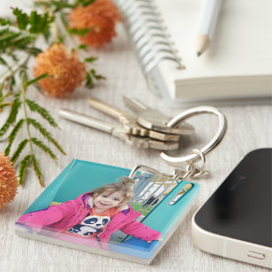 Create Your Own Custom Kids Children Photo Modern Key Ring