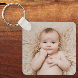 Create Your Own Custom Kids Children Photo Modern Key Ring