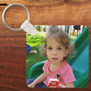 Create Your Own Custom Kids Children Photo Modern Key Ring