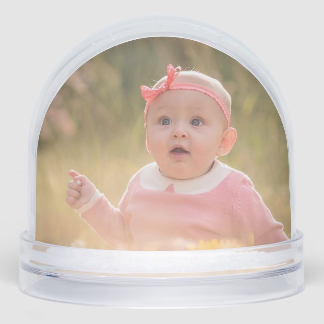 Create Your Own Custom Kids Children Photo Modern Snowglobe (Front)