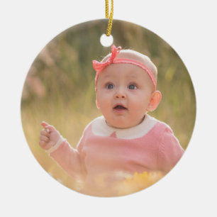 Create Your Own Custom Kids Children Two Photo  Ceramic Ornament
