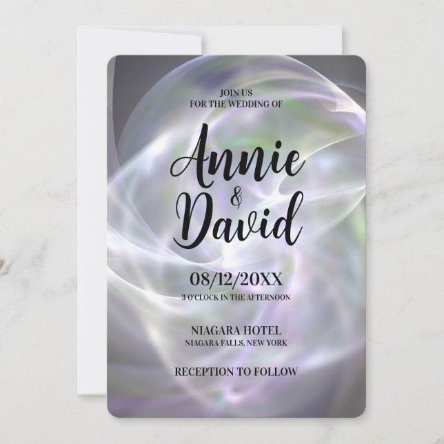 Create Your Own Custom Light Orb Wedding Invitation (Front)