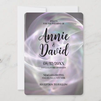 Create Your Own Custom Light Orb Wedding Invitation
