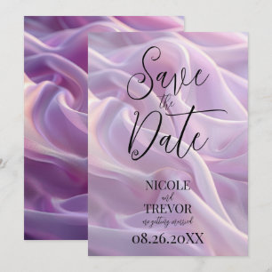 Create Your Own Custom Lilac Purple Silky Save The Date