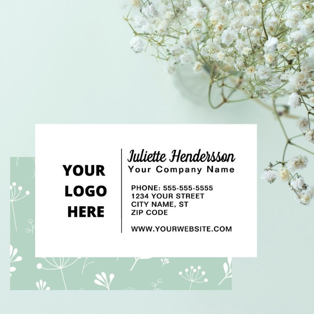 Create Your Own Custom Logo Image Modern Business Card (Creator Uploaded)