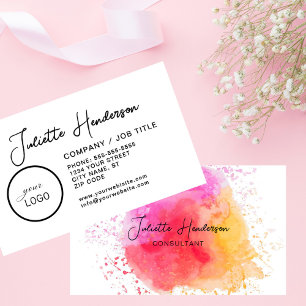 Create Your Own Custom Logo Photo Modern Script Business Card