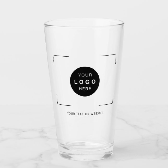 Create your own custom logo pint glass (Front)
