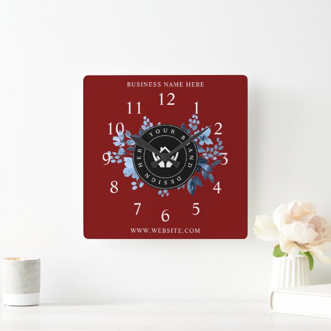  Create Your Own Custom Logo Square Wall Clock (Home)