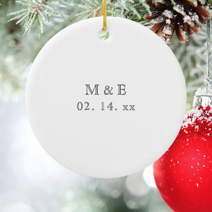 Create Your Own Custom Memorable Wedding Photo Ceramic Ornament