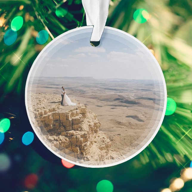 Create Your Own Custom Memorable Wedding Photo Ornament (Creator Uploaded)
