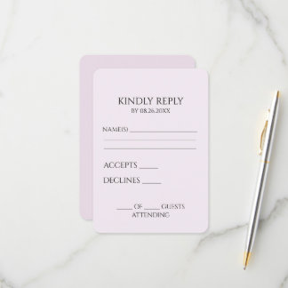Create Your Own Custom Minimalist RSVP Card