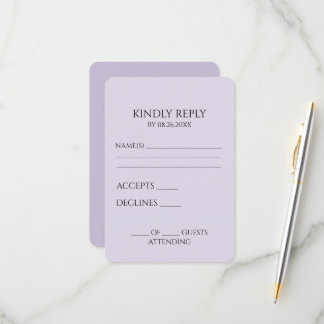 Create Your Own Custom Minimalist RSVP Card