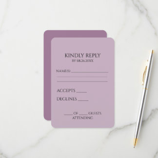 Create Your Own Custom Minimalist RSVP Card