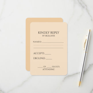 Create Your Own Custom Minimalist RSVP Card