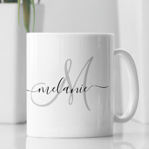 Create Your Own Custom Monogram And Name Script Coffee Mug
