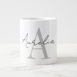 Create Your Own Custom Monogram And Name Script Large Coffee Mug
