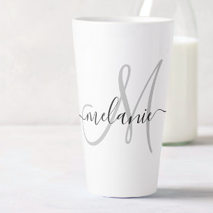 Create Your Own Custom Monogram And Name Script Latte Mug