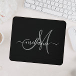 Create Your Own Custom Monogram And Name Script Mouse Pad<br><div class="desc">Create your own personalized mouse pad with your custom handwritten name and monogram. To edit this design template,  change the text fields as shown above. You can easily add more text or images,  customize fonts and colors.
Treat yourself or make the perfect gift for family,  friends,  parents and grandparents!</div>