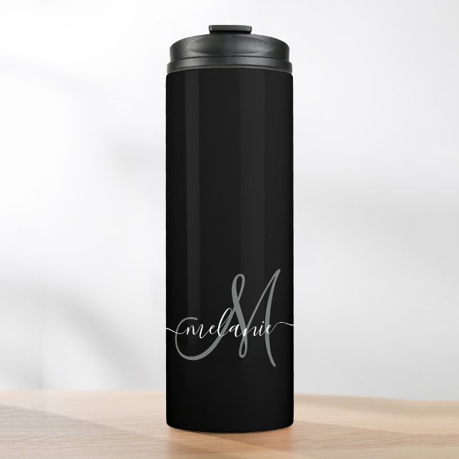 Create Your Own Custom Monogram And Name Script Thermal Tumbler (Creator Uploaded)