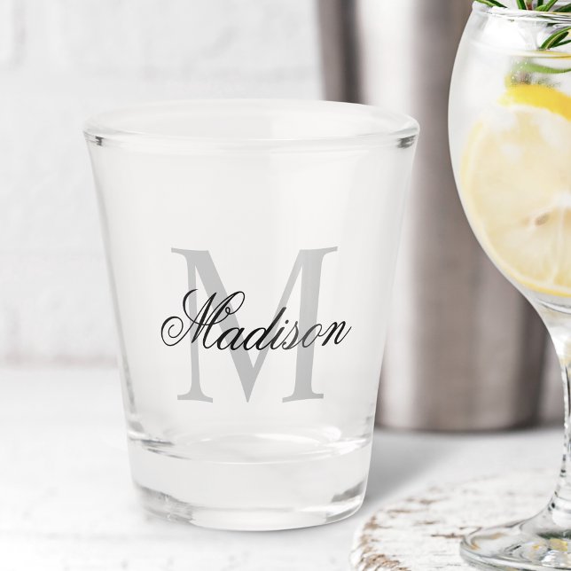 Create Your Own Custom Monogram And Name Shot Glass (Creator Uploaded)