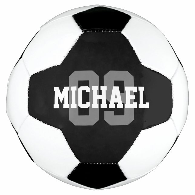 Create Your Own Custom Name Number Soccer Ball (Front)