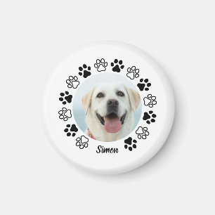 Create Your Own Custom Name Pet Photo Paw Print  Magnet