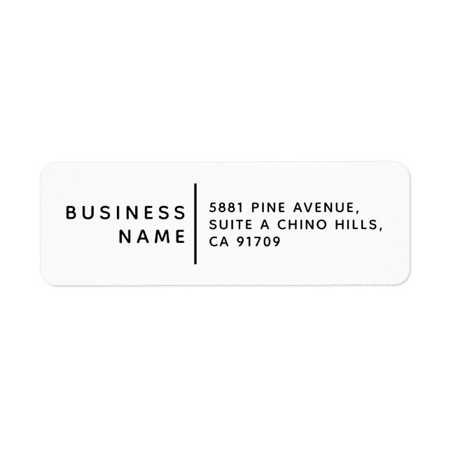Create Your Own Custom Name & Return Address Label (Front)