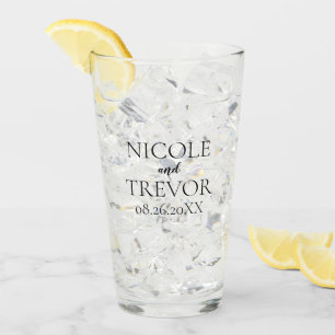 Create Your Own - Custom Names Bride & Groom Glass