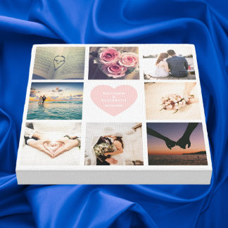 Create Your Own Custom Newlyweds Wedding Photo Canvas Print