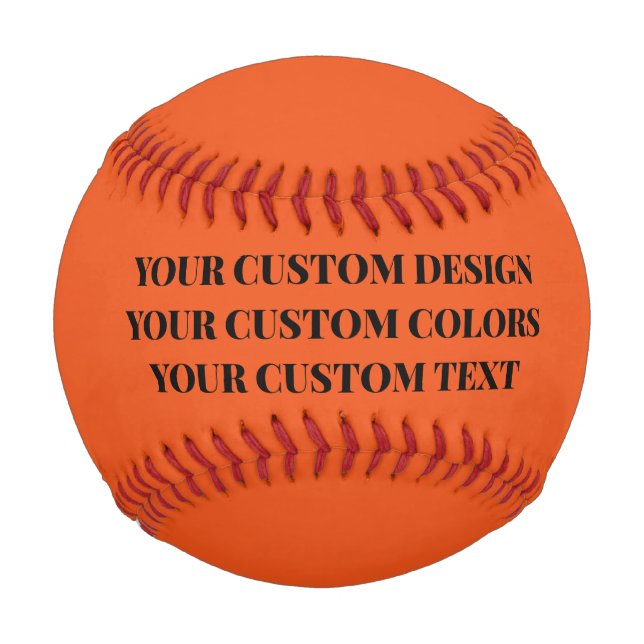 Create Your Own Custom Orange Baseball (Front)