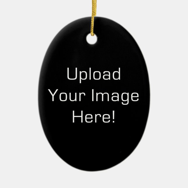 Create Your Own Custom Oval Ceramic Ornament (Front)