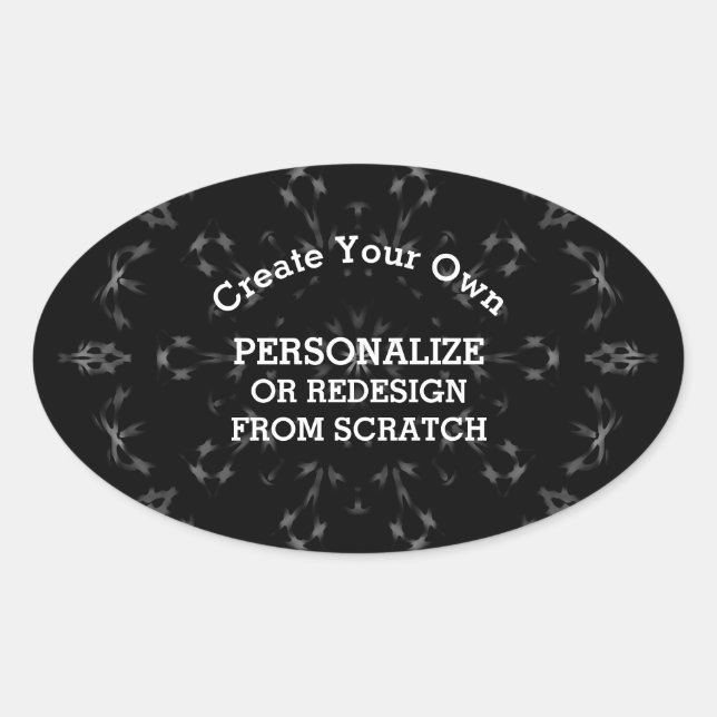 Create Your Own Custom Oval Sticker (Front)