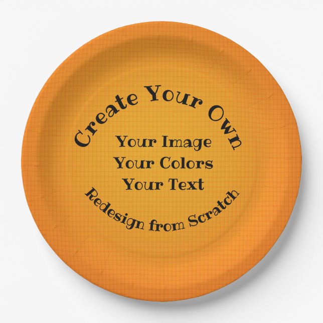 Create Your Own Custom Paper Plate (Front)