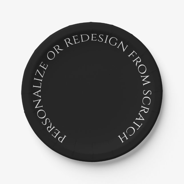 Create Your Own Custom Paper Plate (Front)