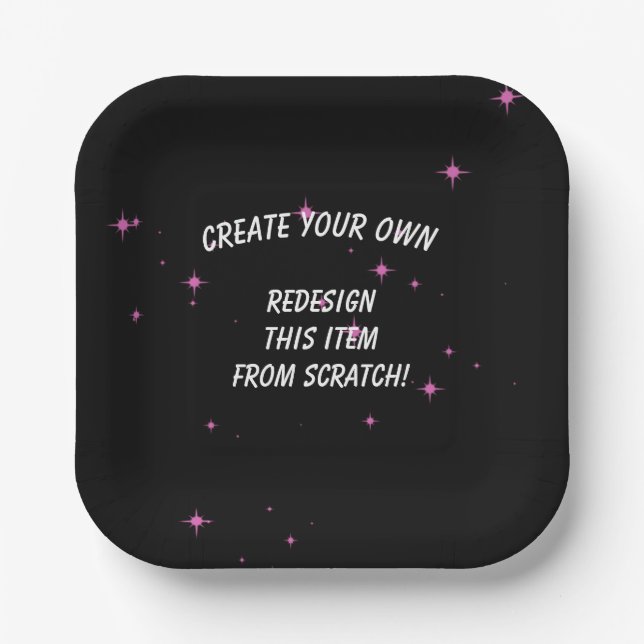 Create Your Own Custom Paper Plate (Front)