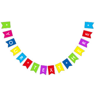 Create Your Own Custom Party Bunting Banner Flags