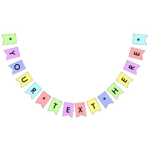 Create Your Own Custom Party Bunting Banner Flags