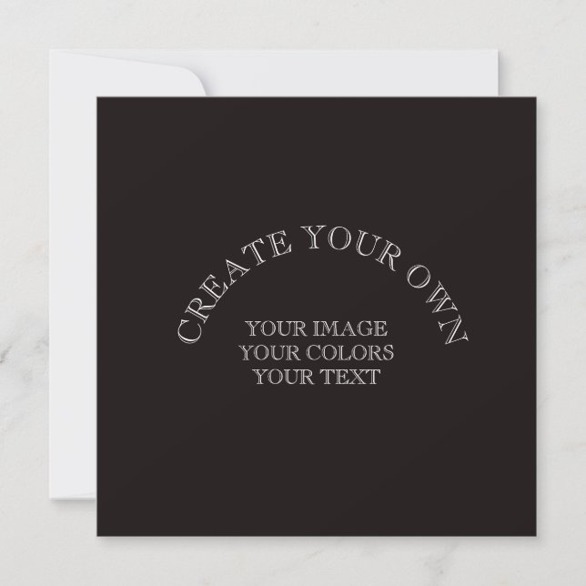 Create Your Own Custom Personalised Invitation (Front)
