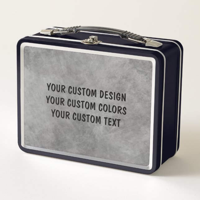 Create Your Own Custom Personalised Metal Lunch Box (Front)