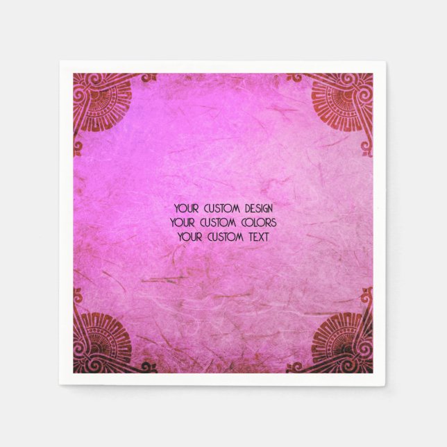 Create Your Own Custom Personalised Napkin (Front)