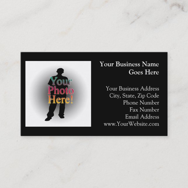 Create Your Own Custom Personalised Photo Business Card (Front)