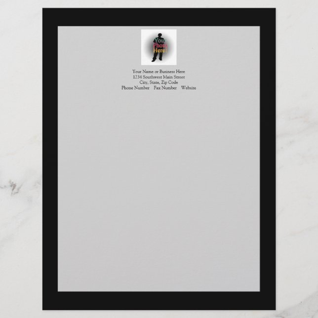 Create Your Own Custom Personalised Photo Customized Letterhead (Front)