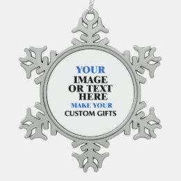 Create Your Own Custom Personalised Snowflake Pewter Christmas Ornament