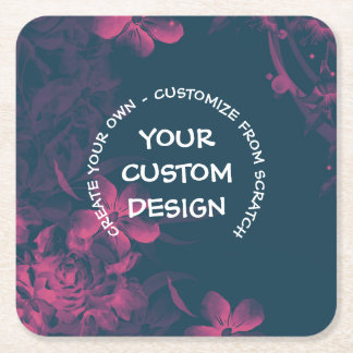 Create Your Own Custom Personalised Square Paper Coaster
