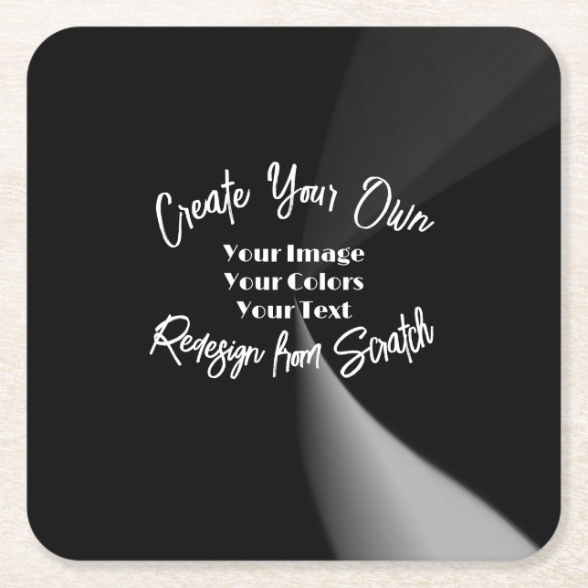 Create Your Own Custom Personalised Square Paper Coaster (Front)