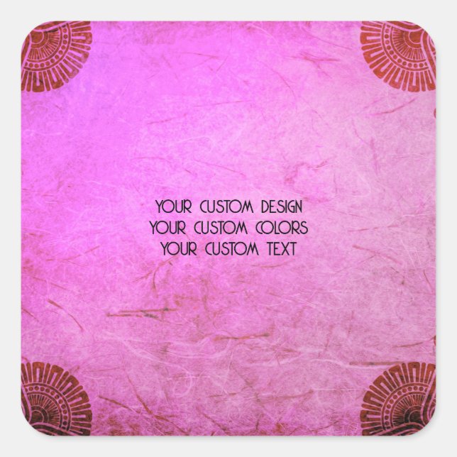 Create Your Own Custom Personalised Square Sticker (Front)