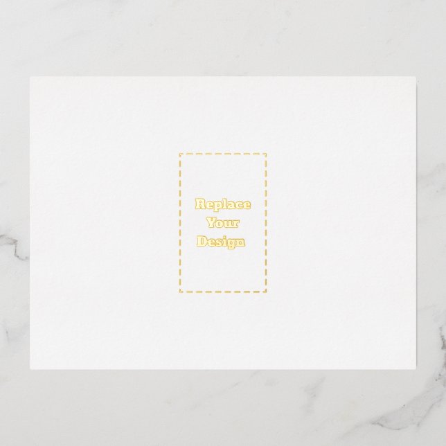 Create Your Own custom personalized﻿  Foil Invitation Postcard (Front)